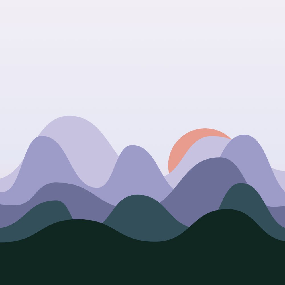 A ridgeline at dusk.
